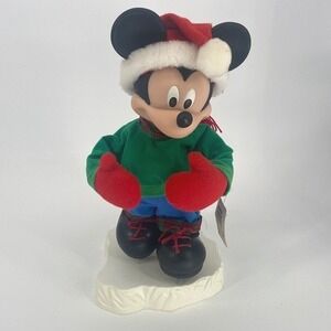 Santa's Best Mickey Unlimited 1998 Mickey Mouse Holiday Animated Ice Skater